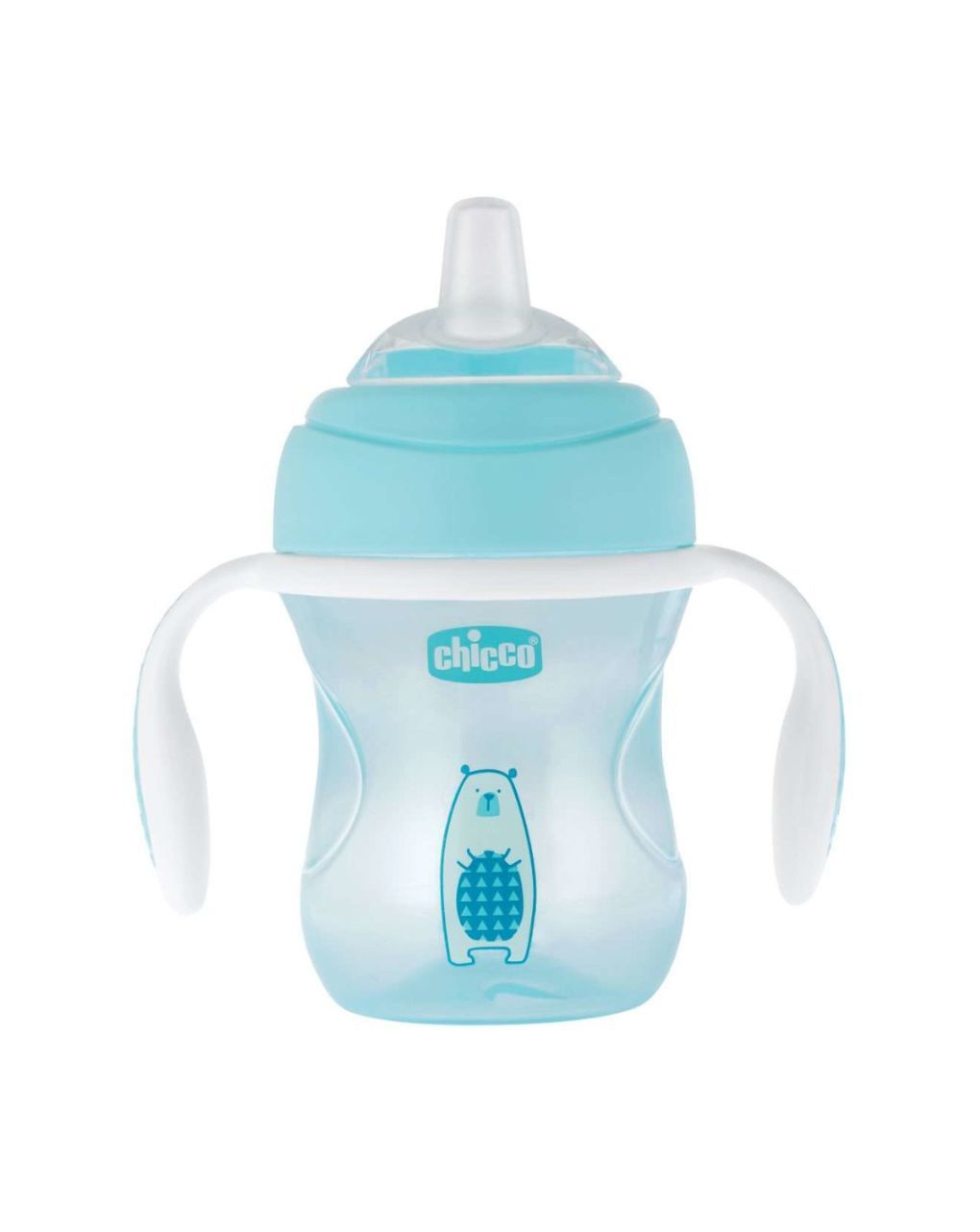 Chicco εκπαιδευτικό ποτηράκι 200ml transition 4m+ σιελ f04-06911-20-01 - Chicco