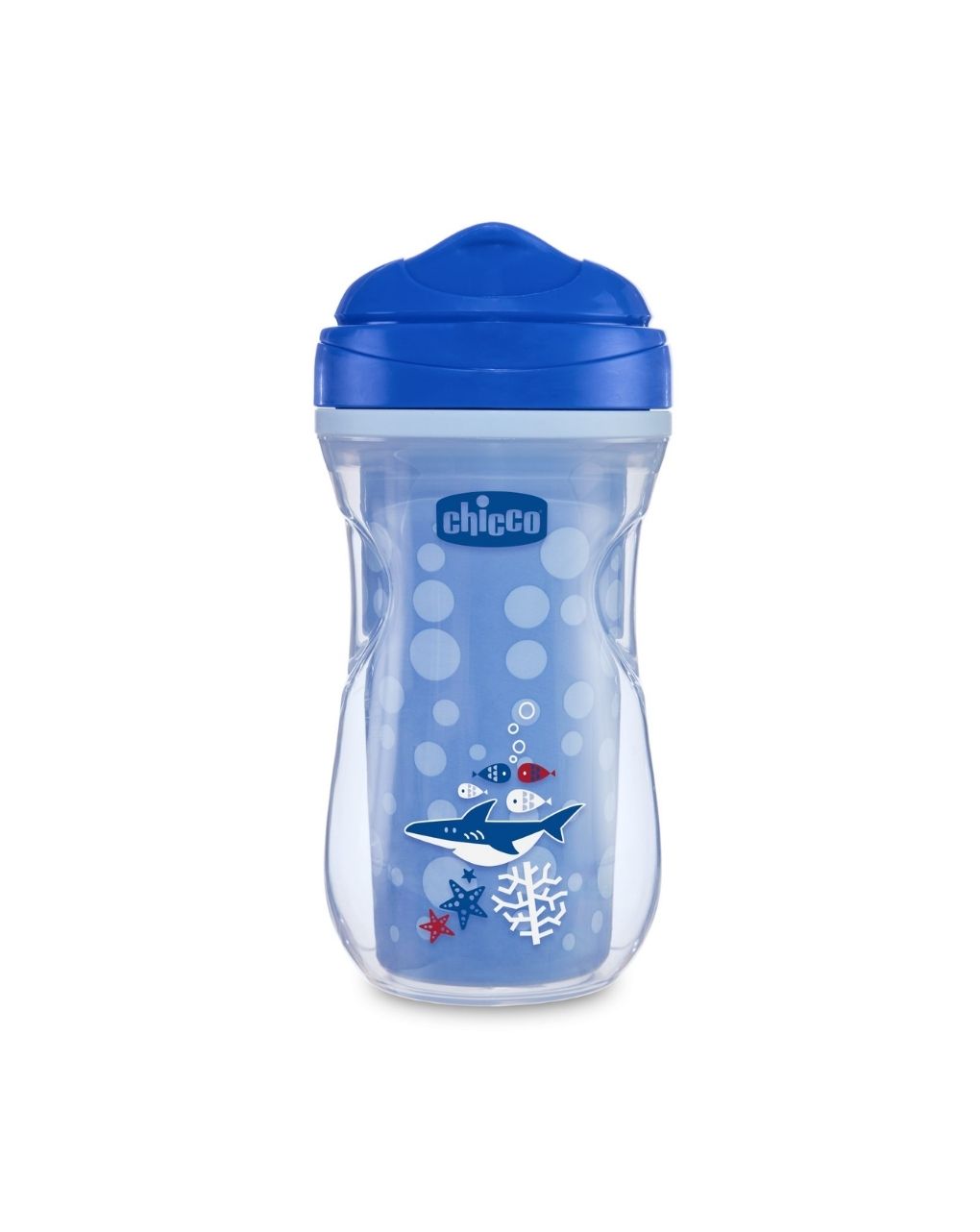 Chicco εκπαιδευτικό ποτηράκι active cup 266ml 14+ μηνών μπλε f04-06981-20-01 (3 σχέδια) - Chicco