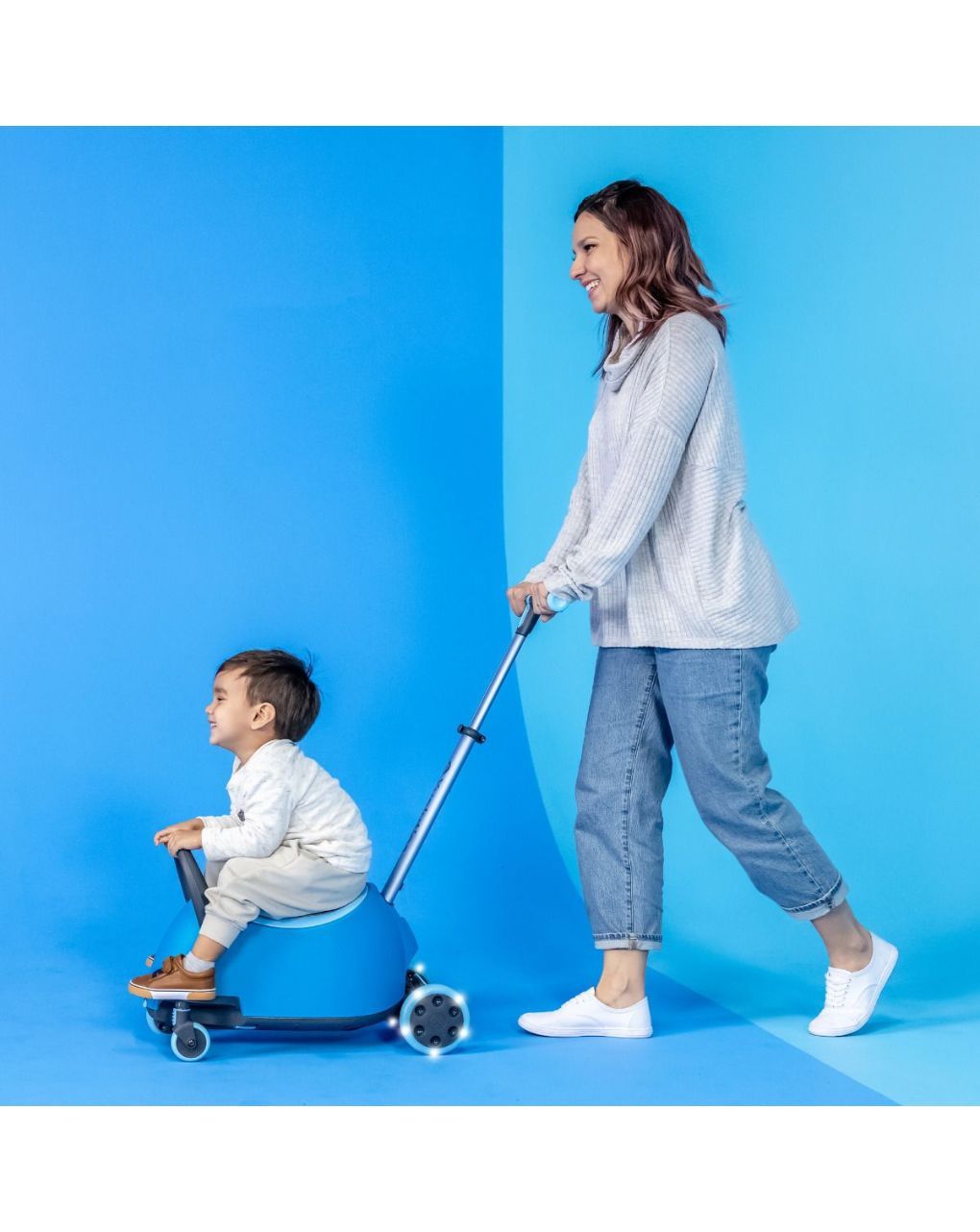 Yvolution πατίνι yglider luna 5 σε 1 μπλε με κάθισμα 53.101265 - Yvolution