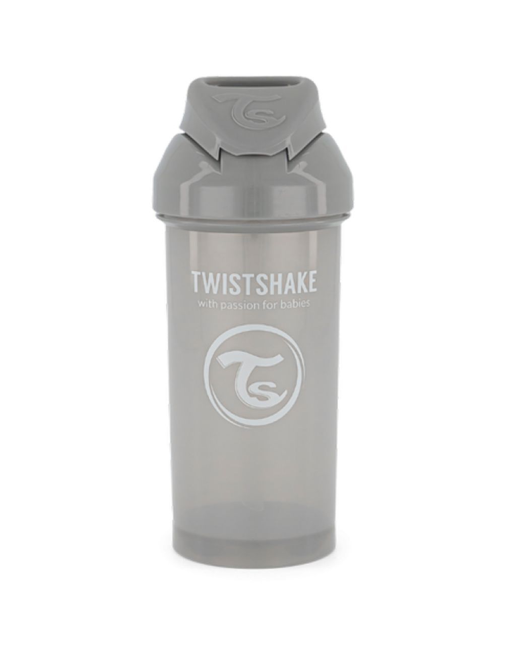 Twistshake κύπελλο straw cup 360ml 6m+ pastel grey 32-08-78680