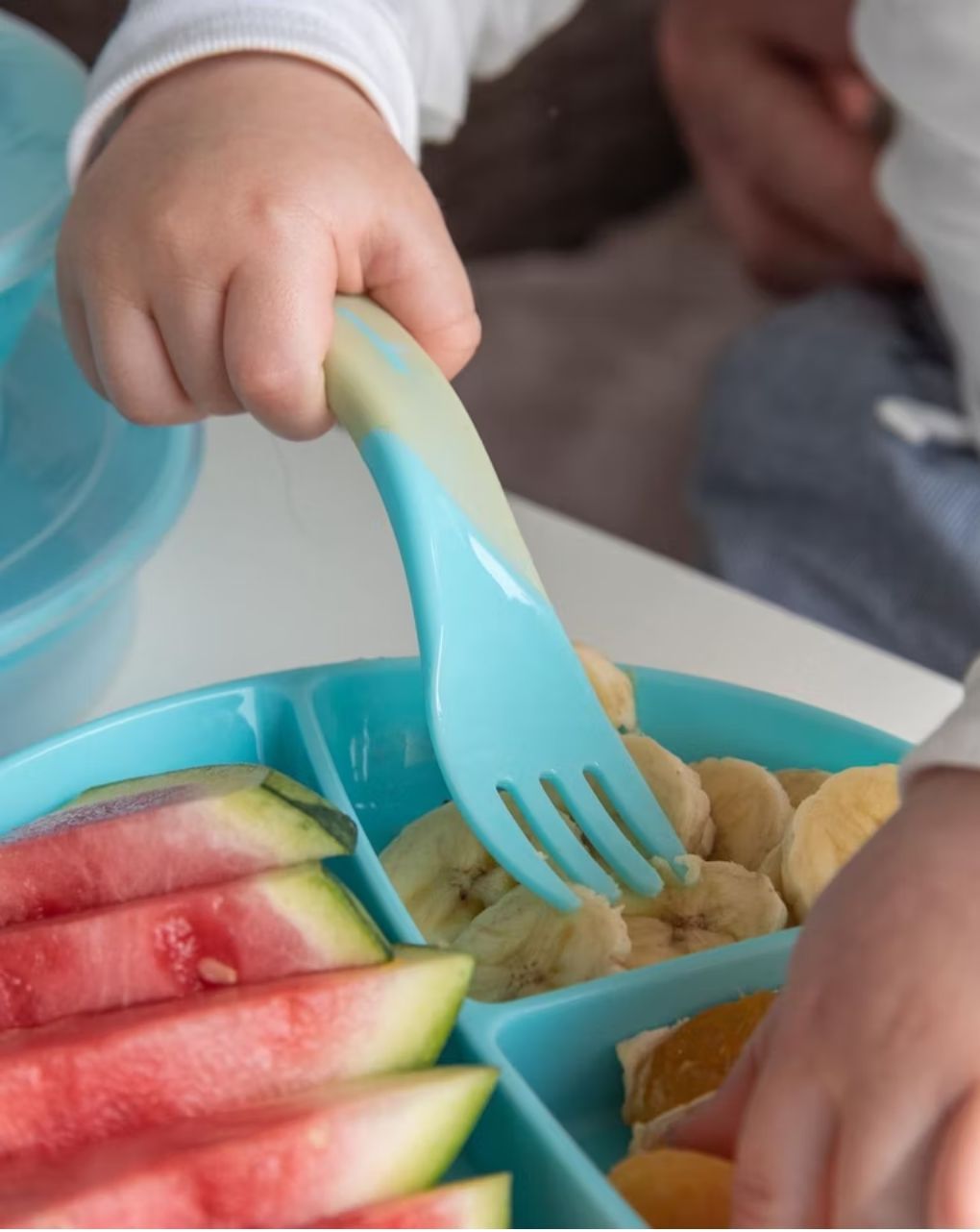 Twistshake σετ κουτάλι, μαχαίρι, πιρούνι 6m+ pastel blue 32-08-78200 - Twistshake