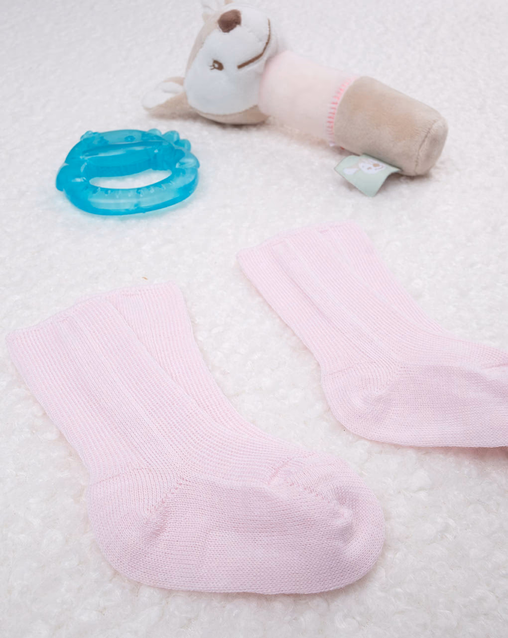 βρεφικά κάλτσάκια από μαλακό μαλλί πακέτο x2 για τις πρώτες μέρες για κορίτσι - Prénatal