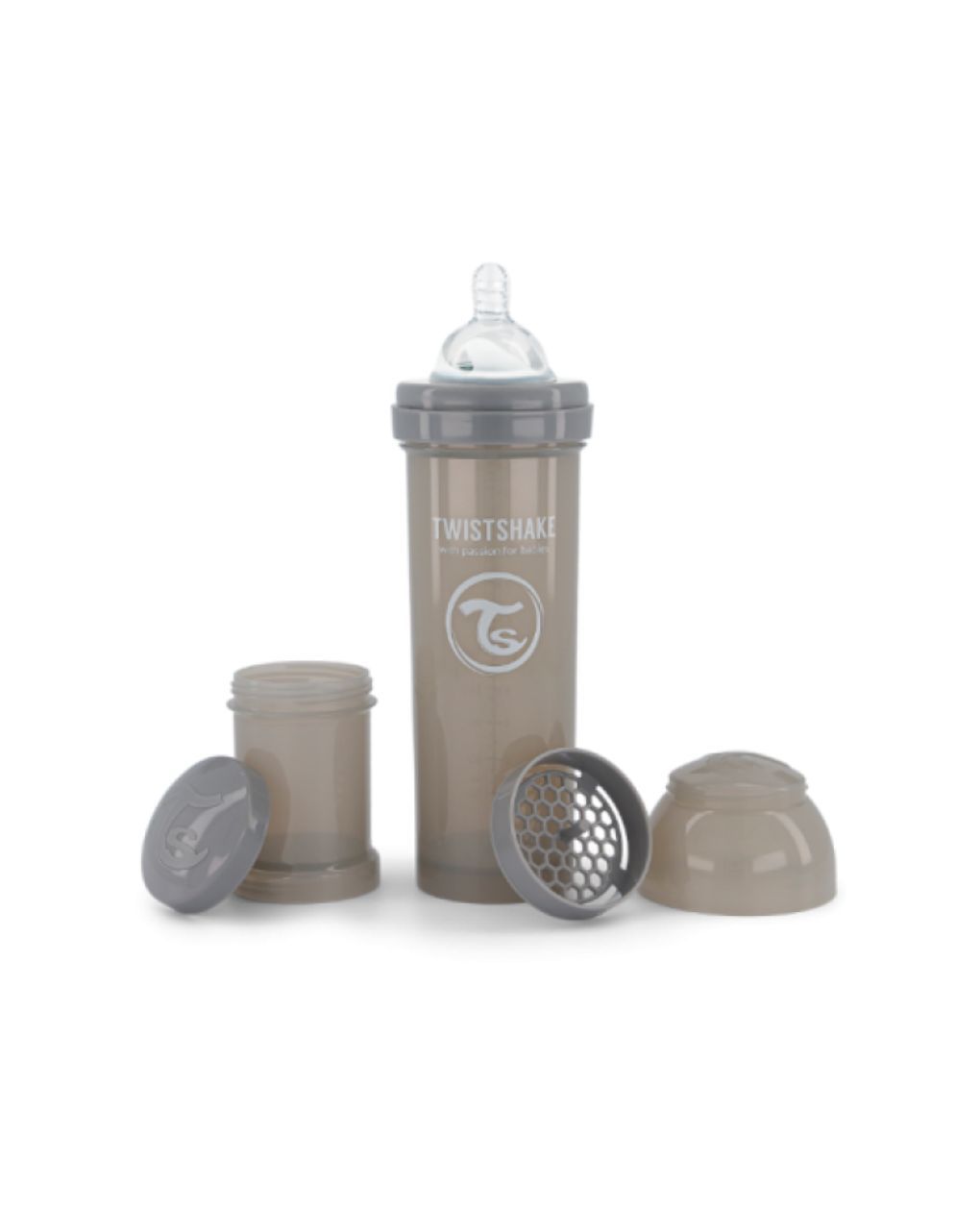 Twistshake μπιμπερό κατά των κολικών 330ml pastel grey 32-08-78266 - Twistshake