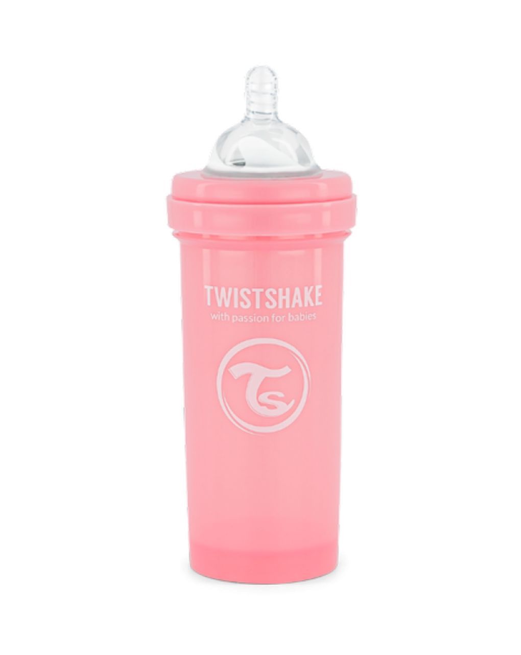 Twistshake μπιμπερό κατά των κολικών 260ml pastel pink 32-08-78255 - Twistshake