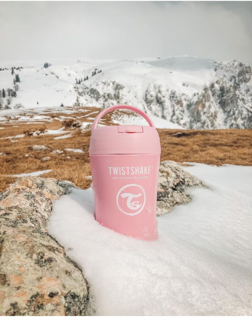 Twistshake ισοθερμικό δοχείο φαγητού 350ml pastel pink 32-08-78749 - Twistshake