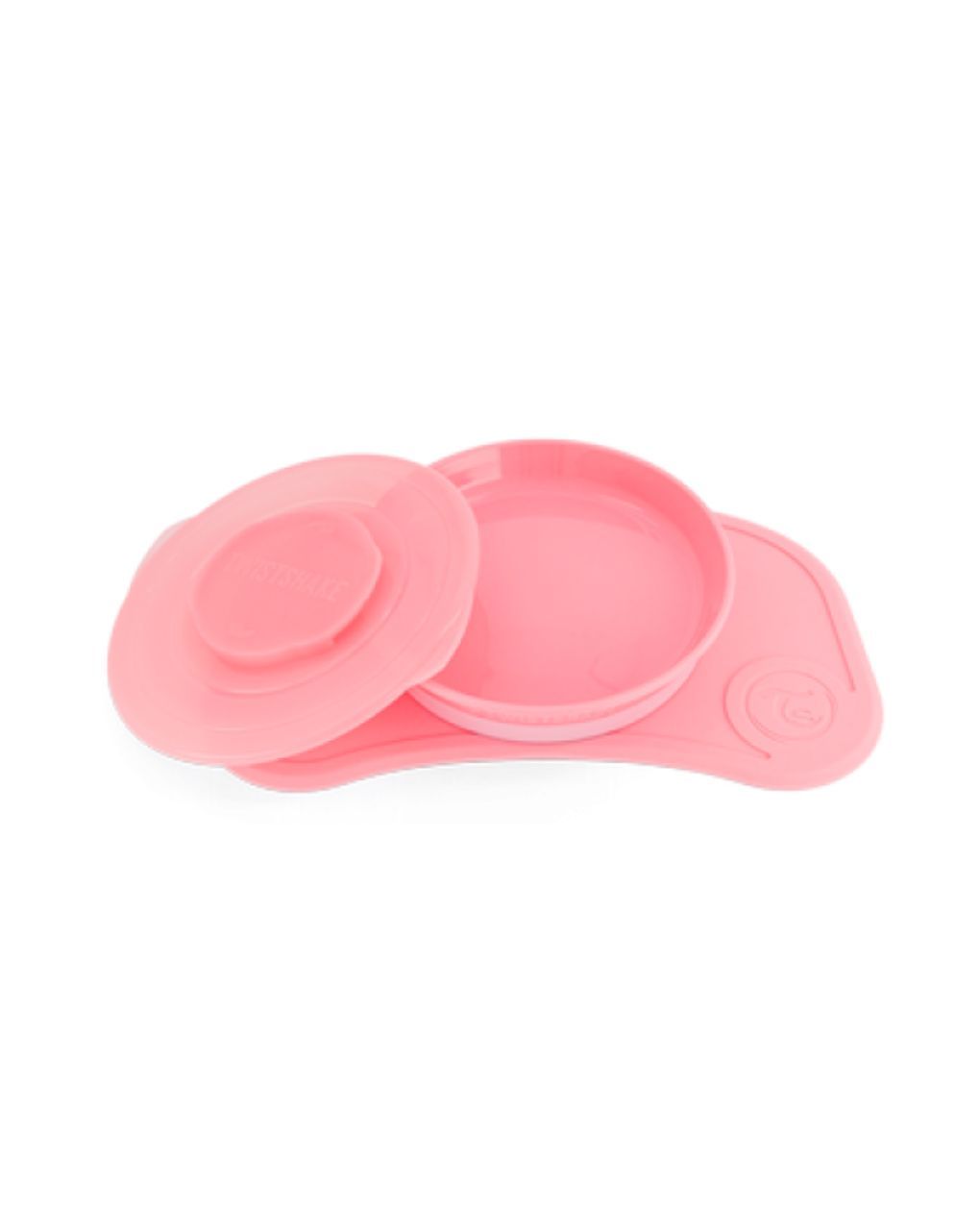 Twistshake σουπλά click-mat mini & πιάτο 6m+ pastel pink 32-08-78439 - Twistshake