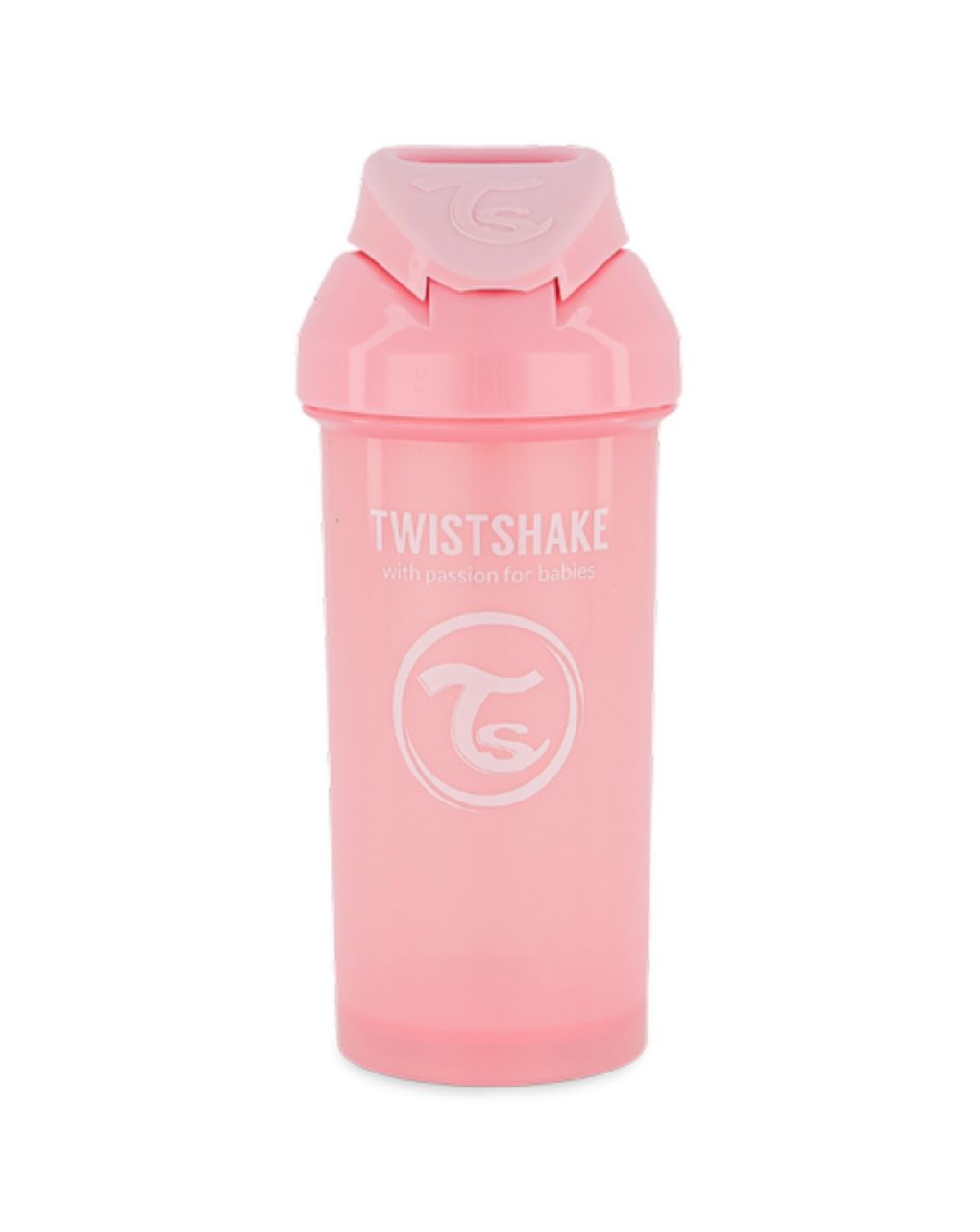 Twistshake κύπελλο straw cup 360ml 6m+ pastel pink 32-08-78588