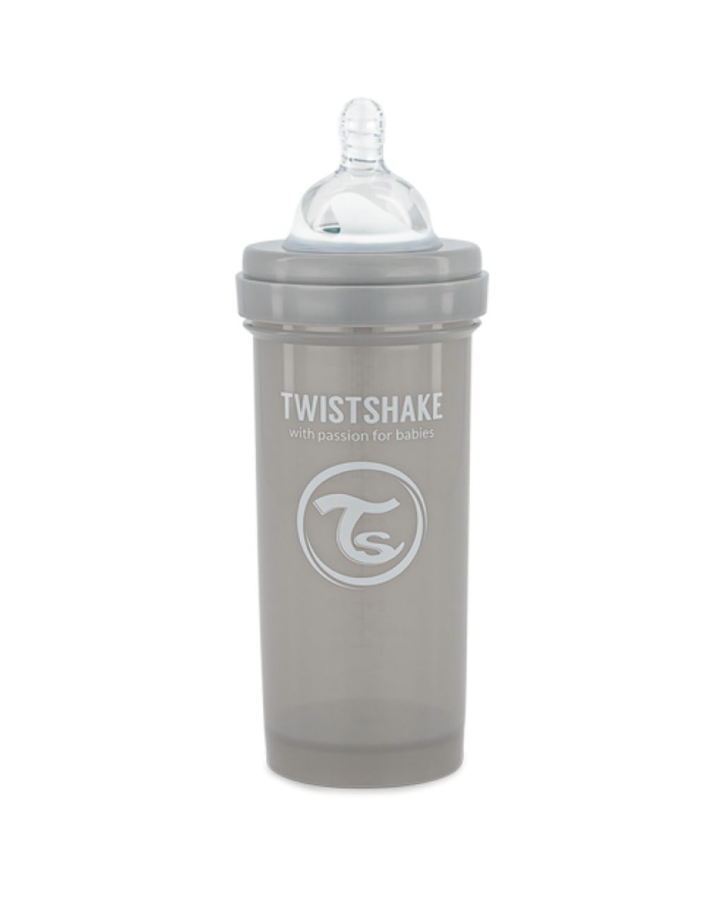 Twistshake μπιμπερό κατά των κολικών 260ml pastel grey 32-08-78260 - Twistshake