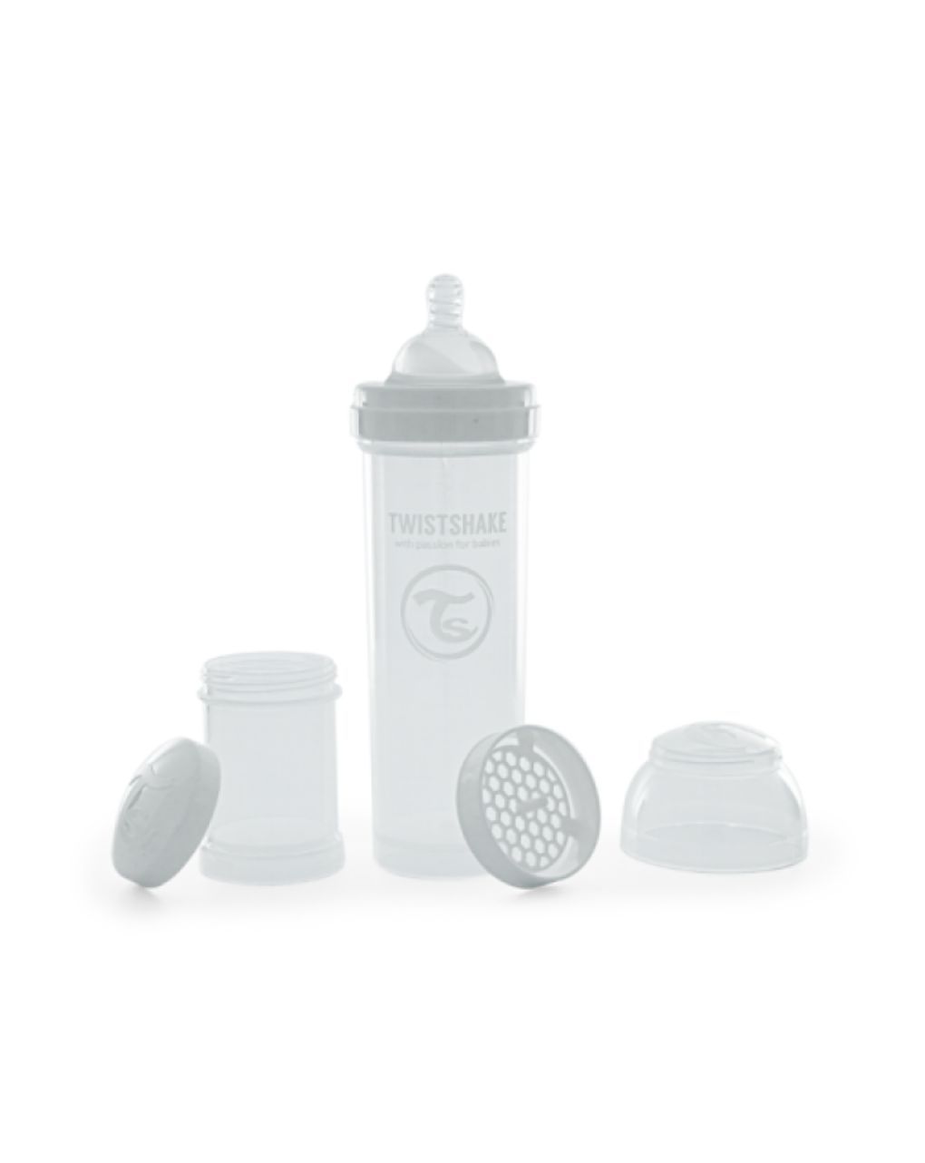 Twistshake μπιμπερό κατά των κολικών 330ml white 32-08-78018 - Twistshake