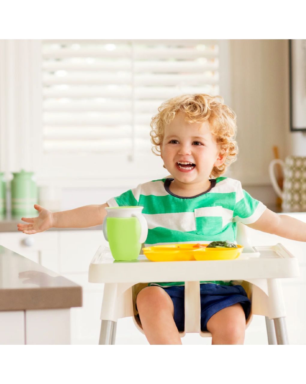 Munchkin εκπαιδευτικό ποτηράκι με λαβές miracle 207ml green - Munchkin