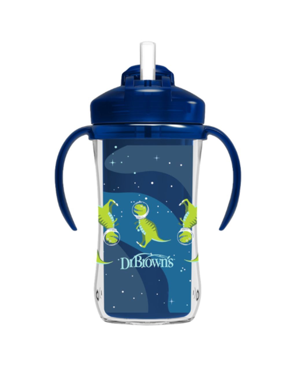 Dr. brown's παγούρι-θερμός με καλαμάκι 300ml 12m+ μπλε 112.70.1hc.337