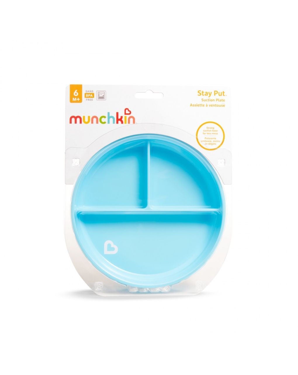 Munchkin παιδικό πιάτο με βεντούζα suction plate 6m+ (διάφορα χρώματα) 11213 - Munchkin