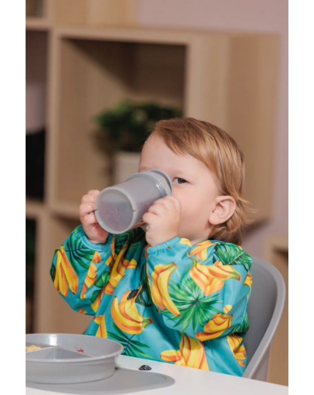 Twistshake μακρυμάνικη σαλιάρα banana 32-08-78511 - Twistshake