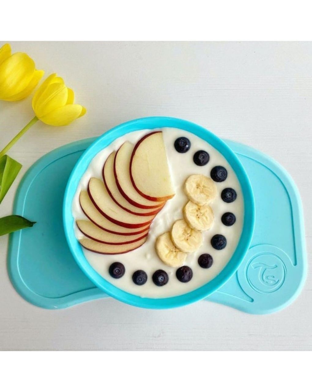 Twistshake σουπλά click-mat mini & πιάτο 6m+ pastel blue 32-08-78440 - Twistshake