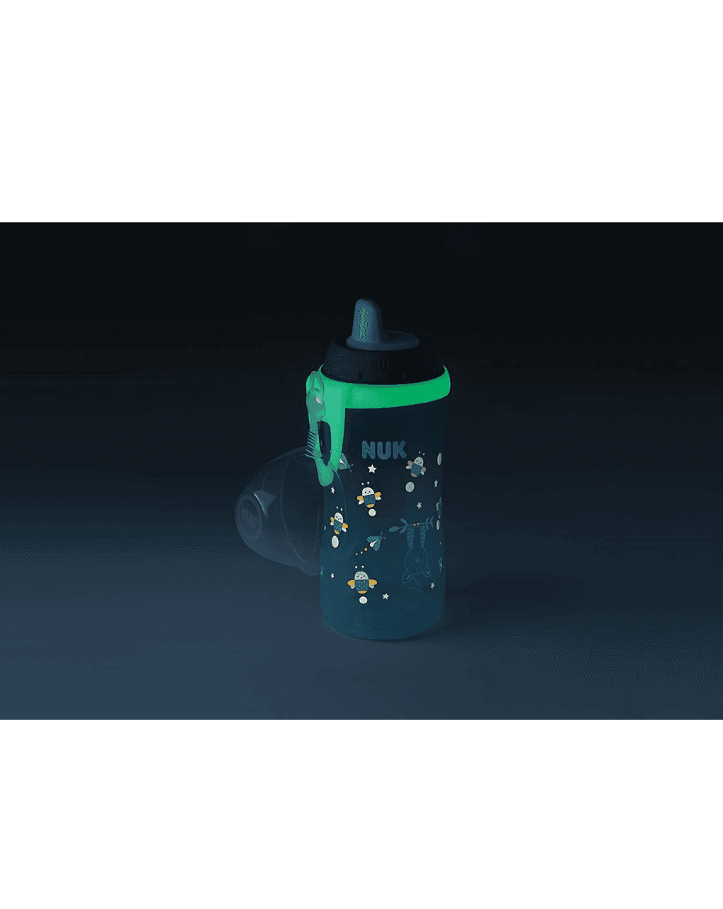 Nuk παγουράκι με ρύγχος first choice kiddy cup night 12+m μπλε 300ml - Nuk