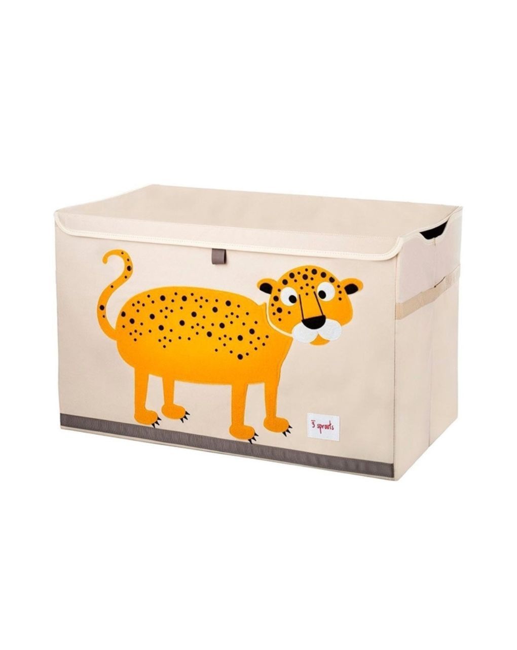 3sprouts καλάθι για παιχνίδια με καπάκι - leopard - 3 sprouts