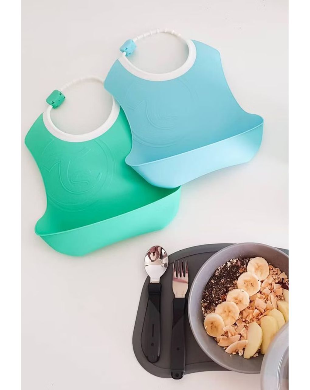 Twistshake σαλιάρα 2τμχ 4m+ pastel blue/green 32-08-78220 - Twistshake