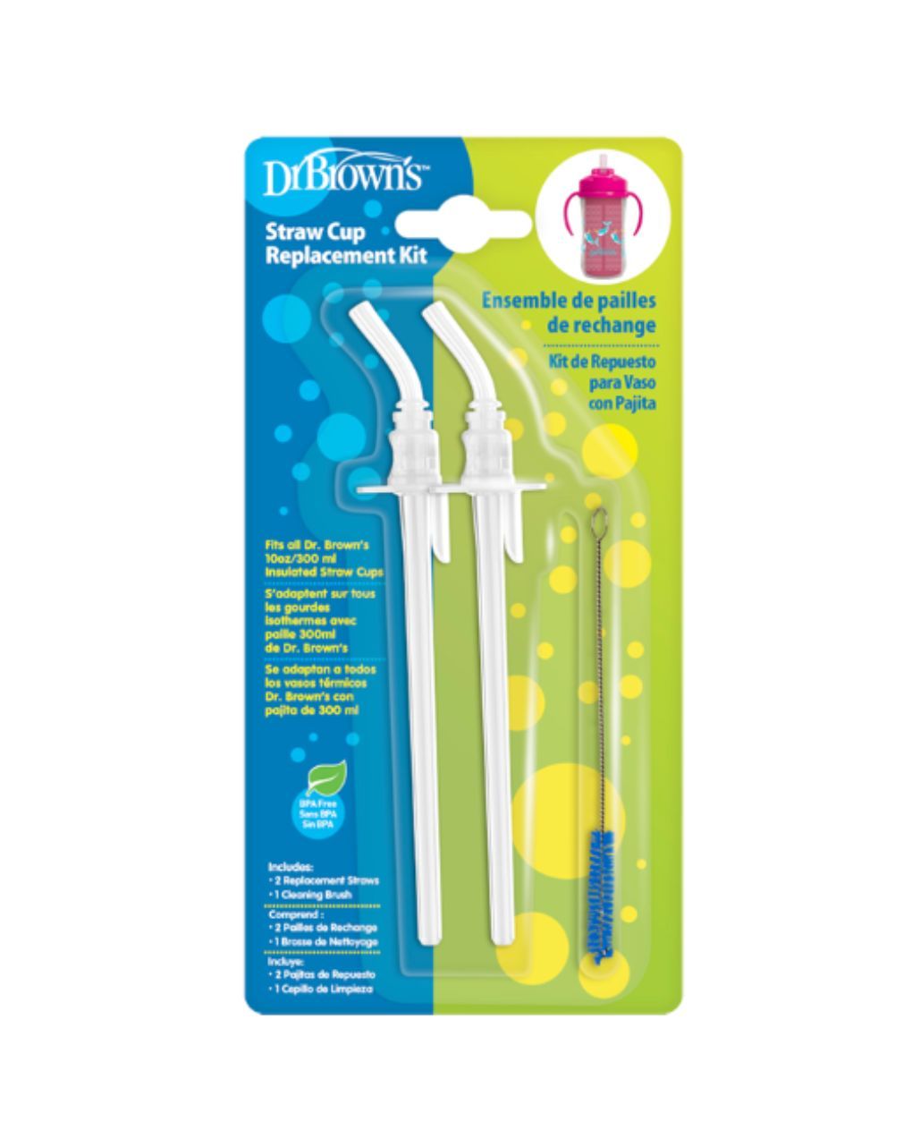 Dr. brown’s ανταλλακτικά καλαμάκια για κύπελλο 2τμχ 112.70.1hc.338 - Dr Browns
