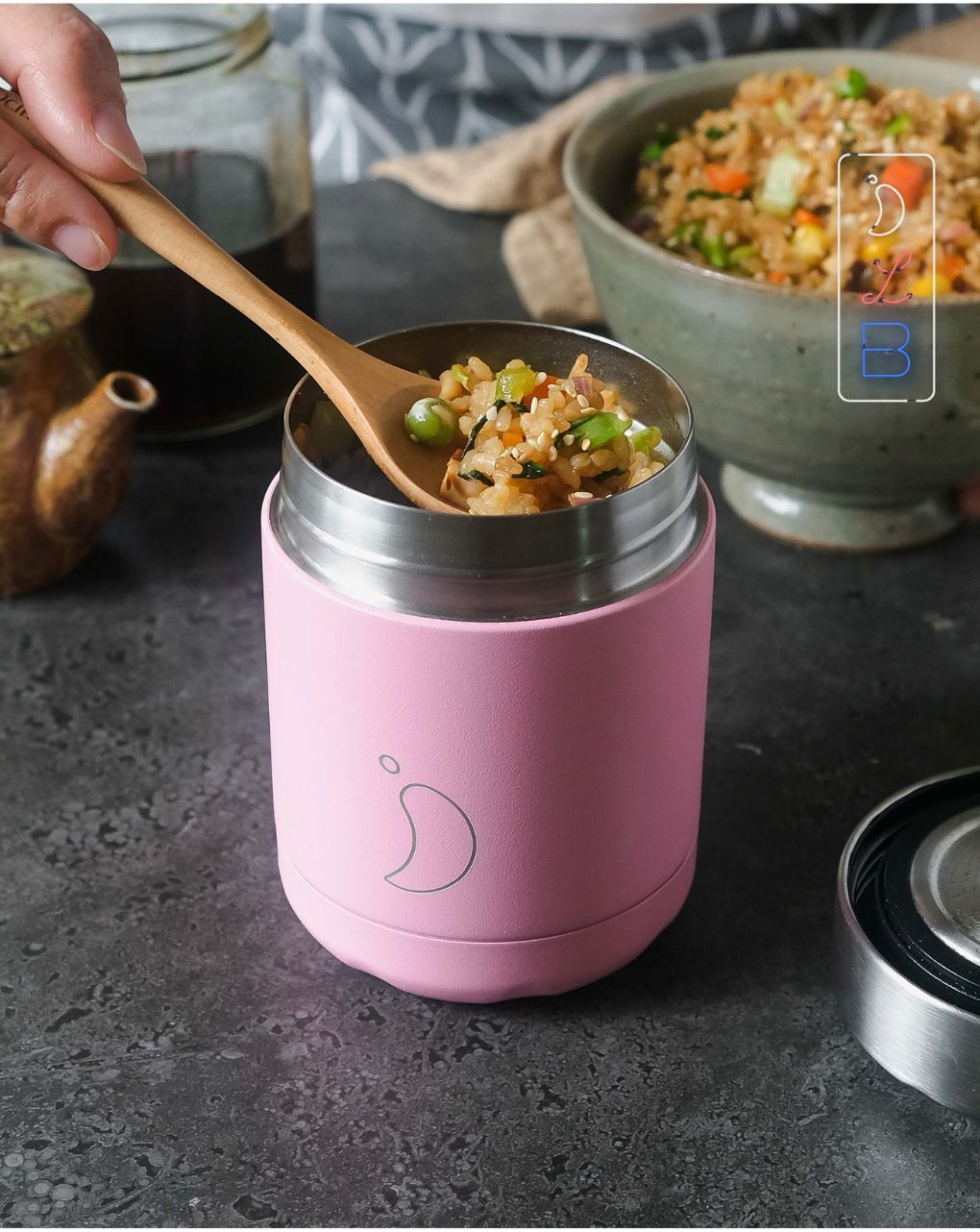 Chillys θερμός φαγητού food pot 300ml pastel pink 200833 - Munchkin