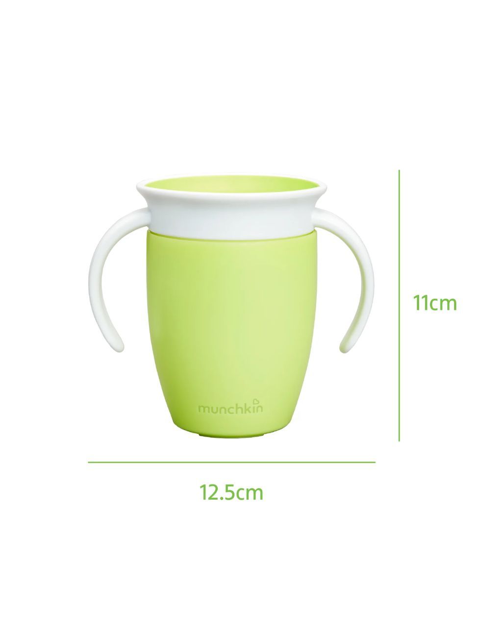 Munchkin εκπαιδευτικό ποτηράκι με λαβές miracle 207ml green - Munchkin
