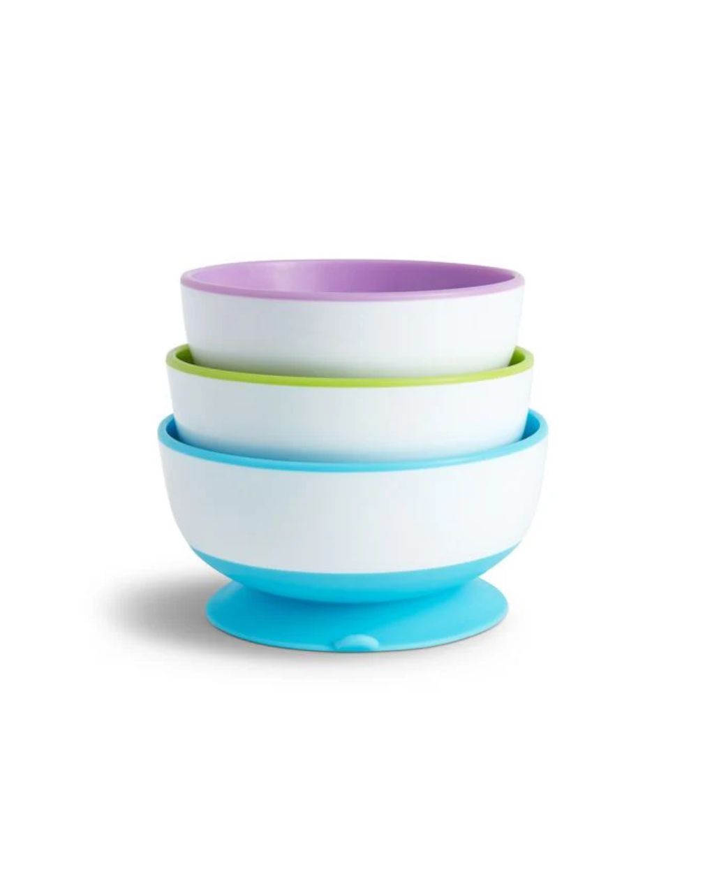 Munchkin πολύχρωμα μπολ φαγητού με βεντούζα stay put suction bowls 6m+ - Munchkin