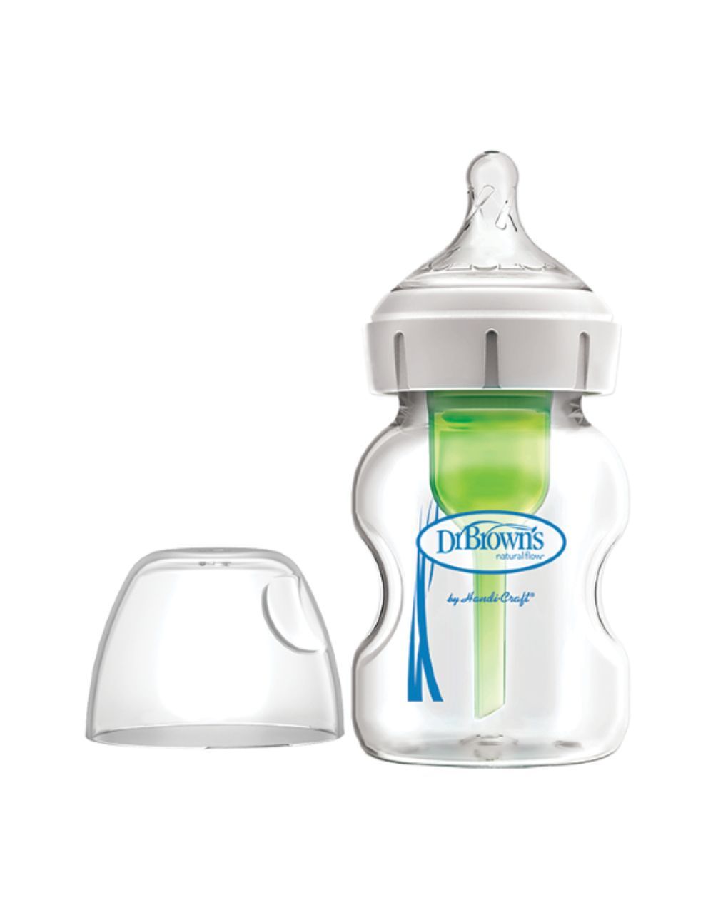 Dr. brown's options+ γυάλινο μπουκάλι με φαρδύ λαιμό κατά των κολικών 150ml 112.70.1hc.289