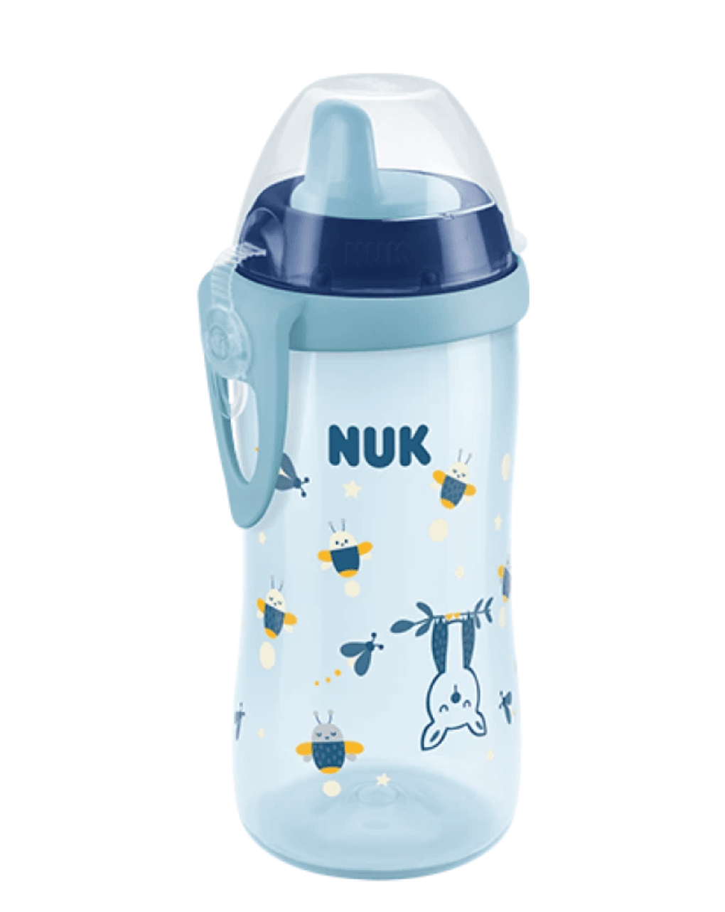 Nuk παγουράκι με ρύγχος first choice kiddy cup night 12+m μπλε 300ml - Nuk