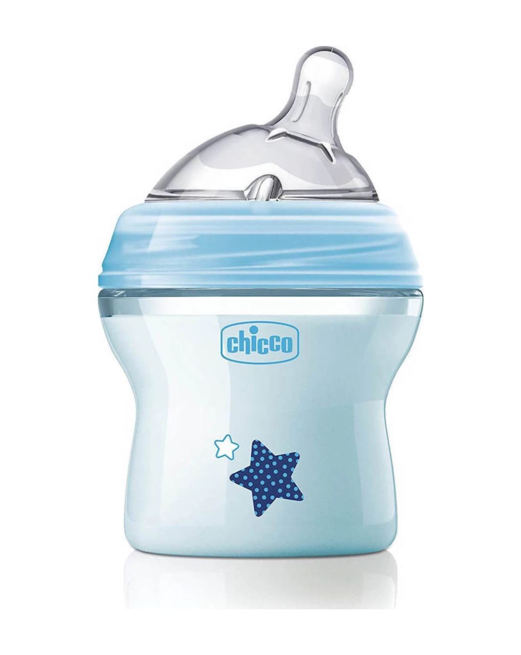 Chicco πλαστικό μπιμπερό natural feeling 150ml αργή ροή 0m+ μπλε a60-80811-21