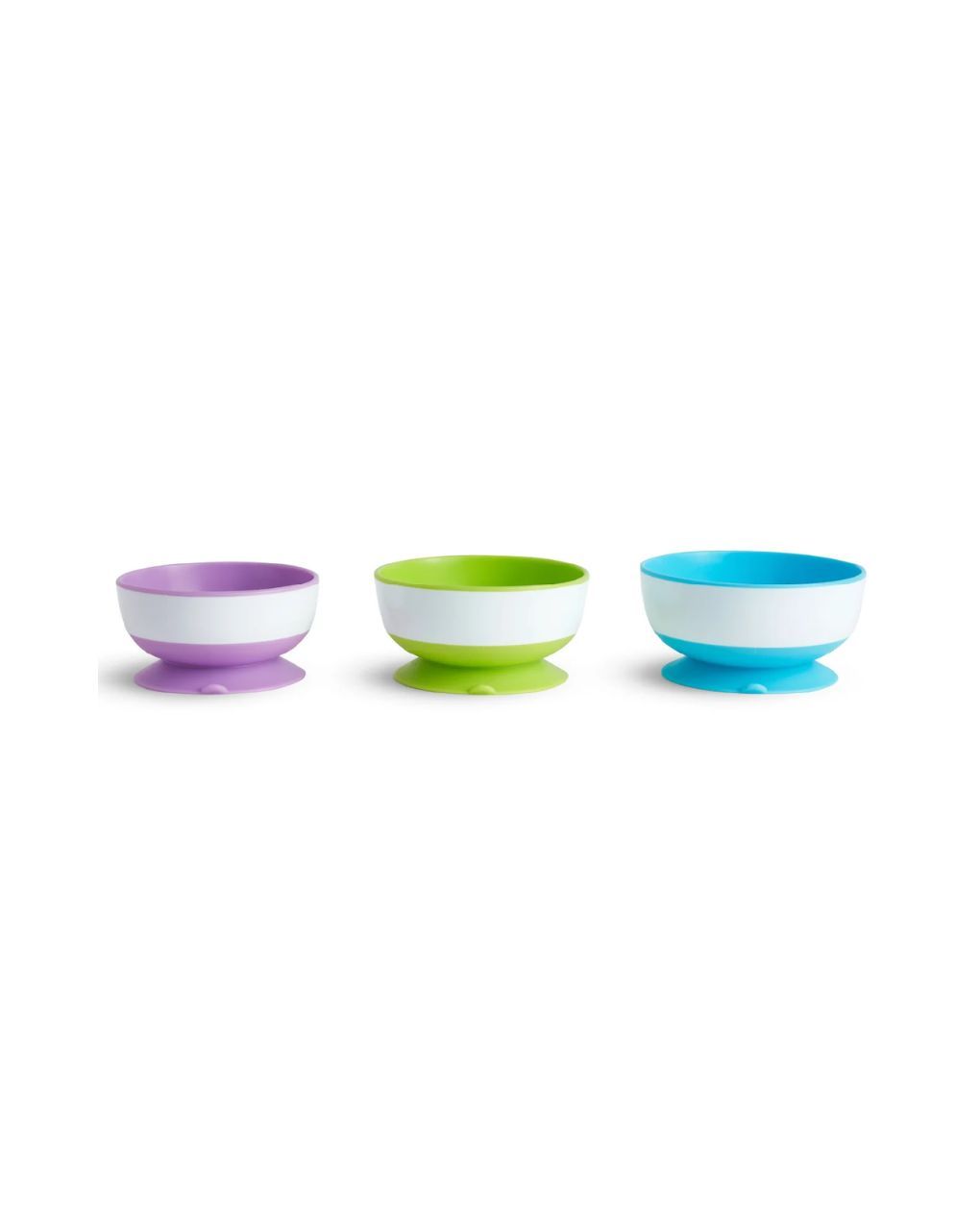 Munchkin πολύχρωμα μπολ φαγητού με βεντούζα stay put suction bowls 6m+ - Munchkin