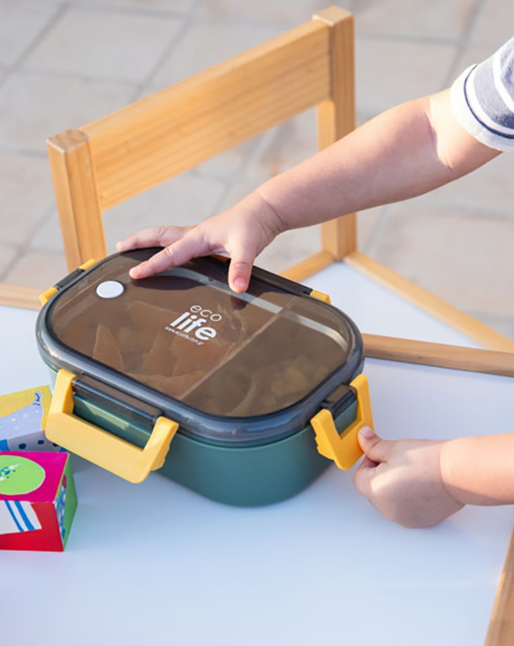 Ecolife ανοξείδωτο φαγητοδοχείο 900ml blue 33-bo-9069 - Ecolife