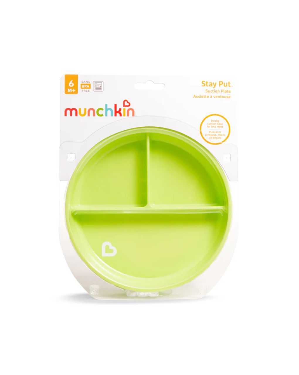 Munchkin παιδικό πιάτο με βεντούζα suction plate 6m+ (διάφορα χρώματα) 11213 - Munchkin