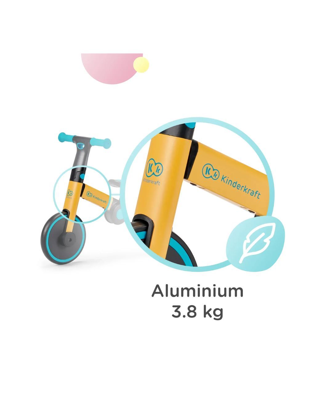 Kinderkraft πτυσόμενο τρίκυκλο ποδήλατο 4trike primrose yellow kr4tri00yel0000 - Kinderkraft