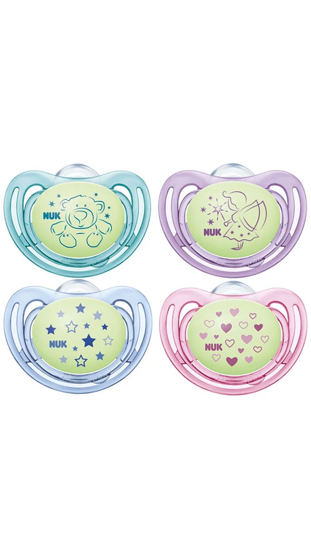 Nuk πιπίλες σιλικόνης freestyle night 6-18 μηνών 2 τεμ - Nuk