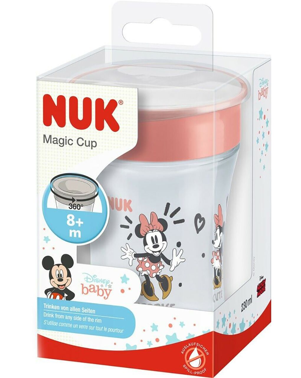 Nuk ποτηράκι evolution magic cup disney mickey & minnie (σχέδια) 230 ml 8m+ - Nuk