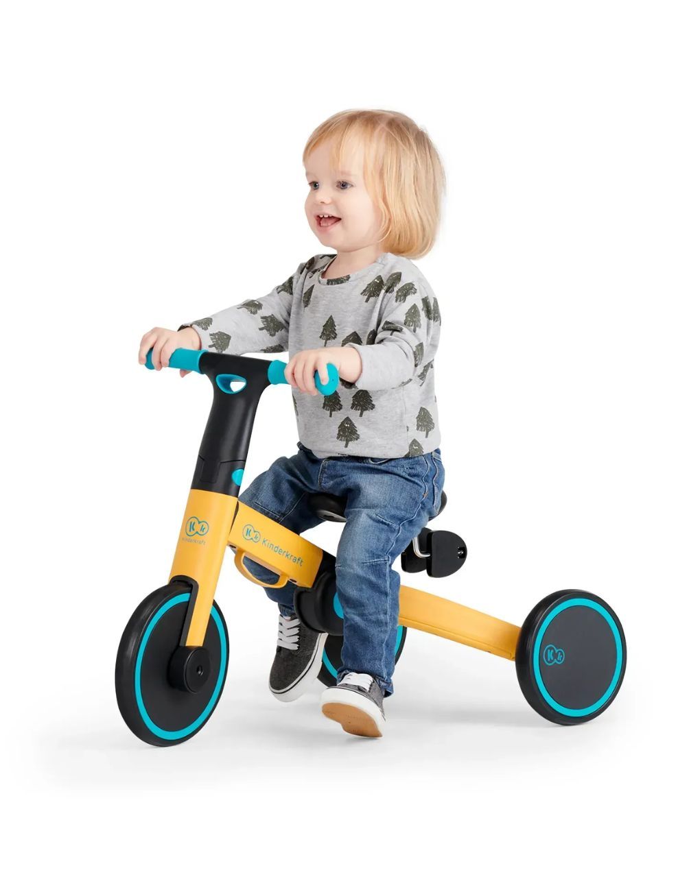 Kinderkraft πτυσόμενο τρίκυκλο ποδήλατο 4trike primrose yellow kr4tri00yel0000 - Kinderkraft