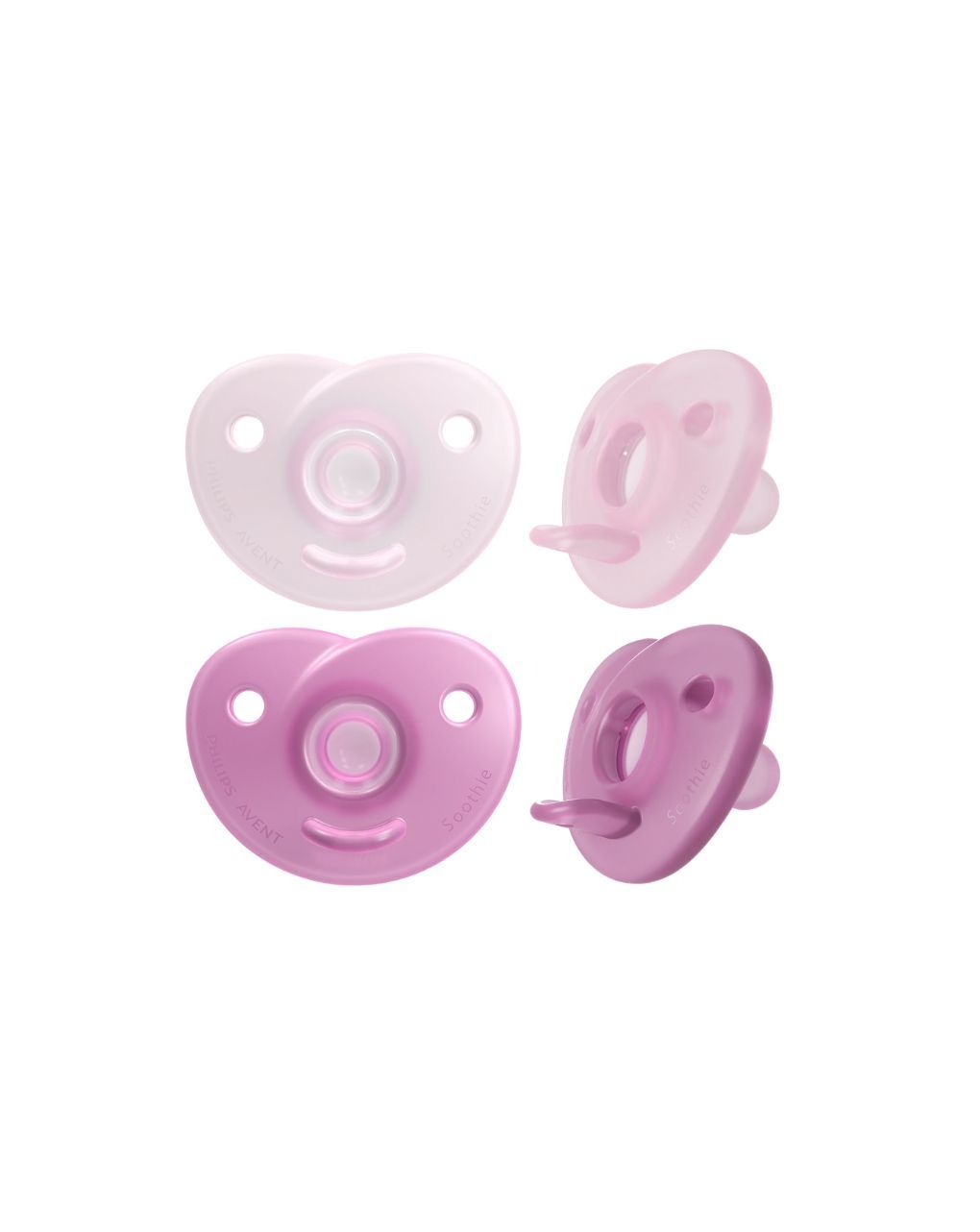 Philips avent soothie ορθοδοντική πιπίλα σιλικόνης 2τμχ 0-6 μηνών girl scf099/27