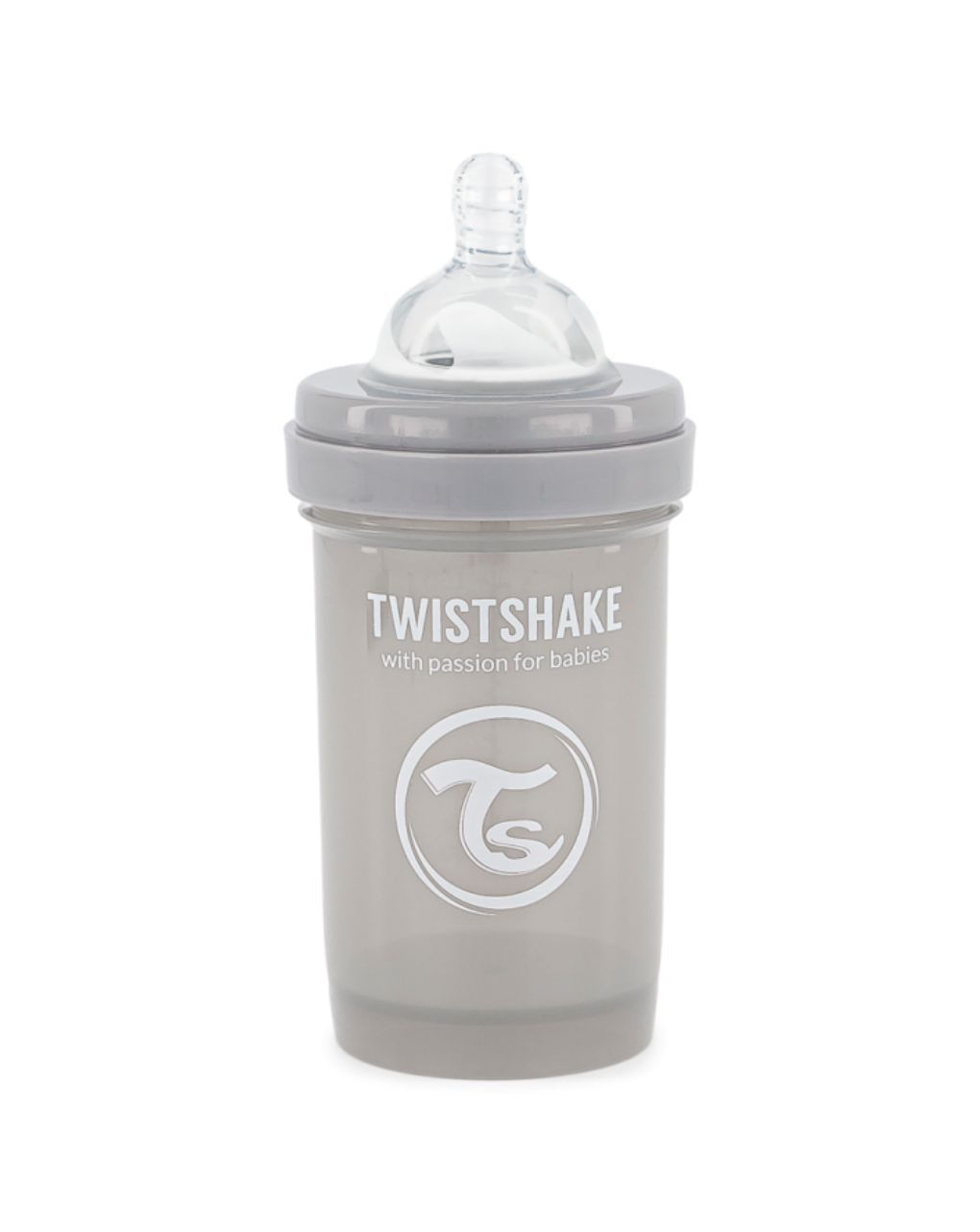 Twistshake μπιμπερό κατά των κολικών 180ml pastel grey 32-08-78254 - Twistshake