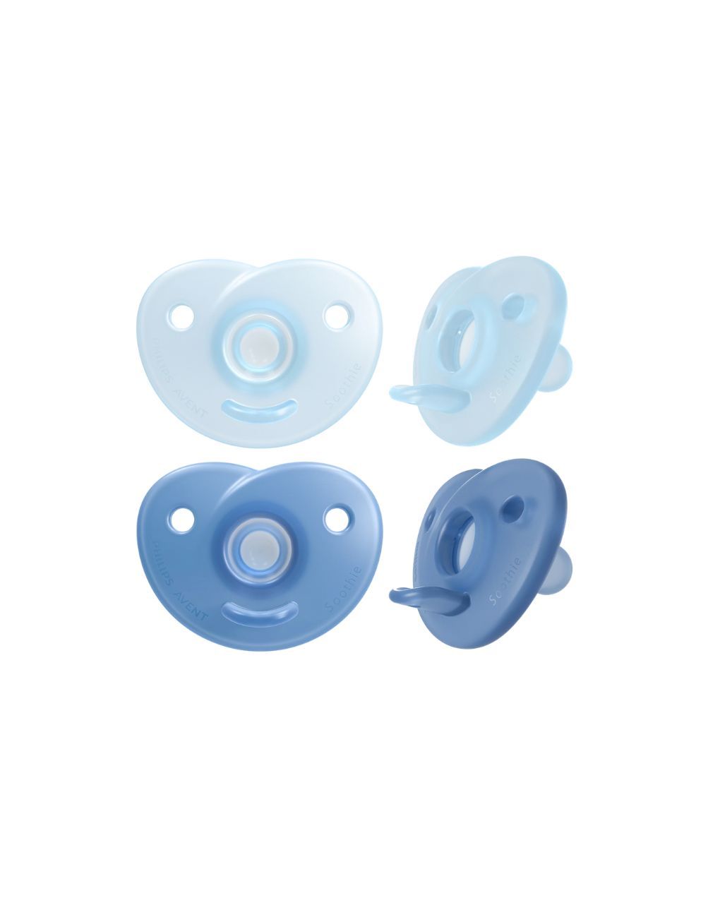 Philips avent soothie ορθοδοντική πιπίλα σιλικόνης 2τμχ 0-6 μηνών boy scf099/26