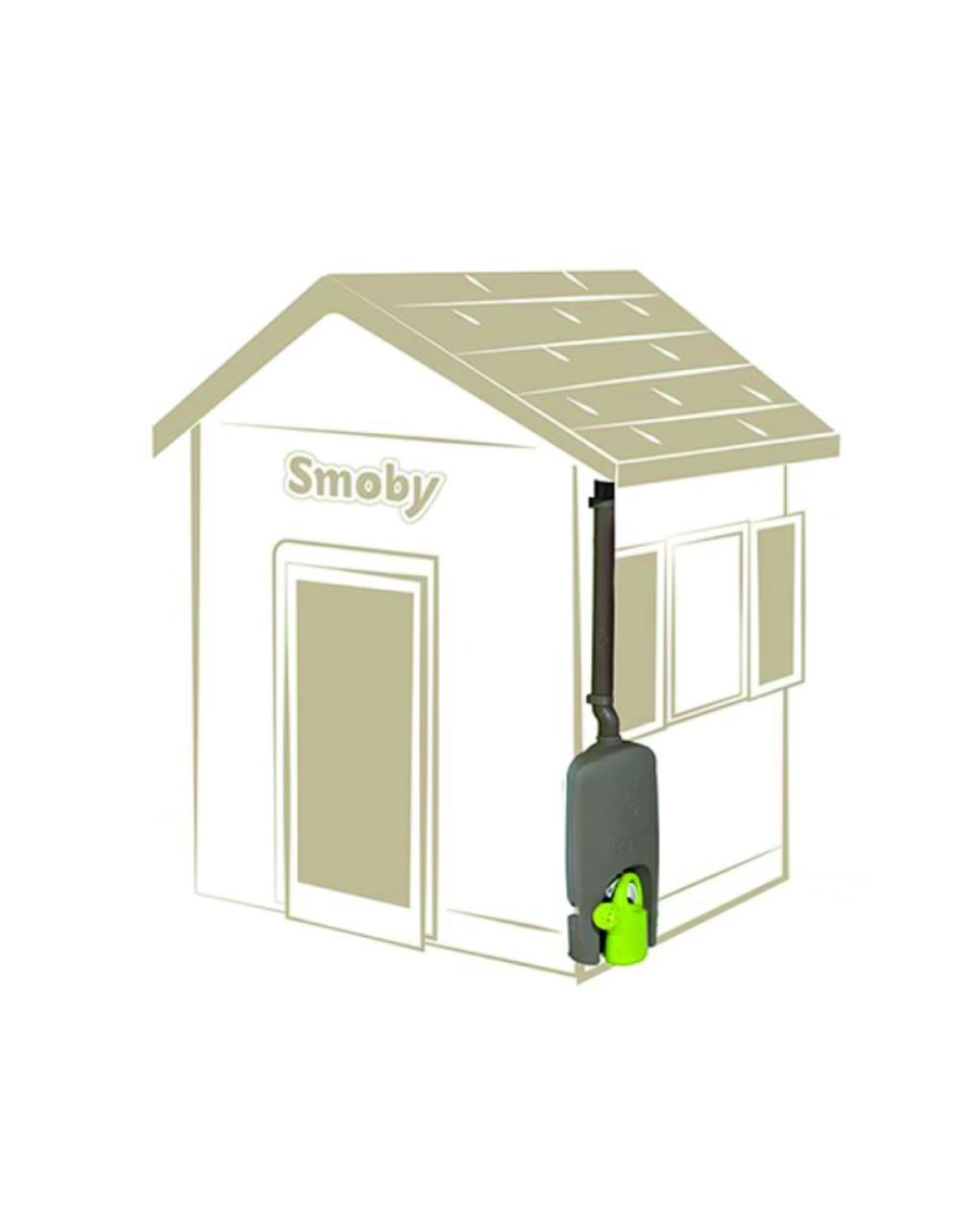 Smoby αξεσουάρ πρόσθετο για σπιτάκια: υδρορροή και συλλέκτης νερού smb810909