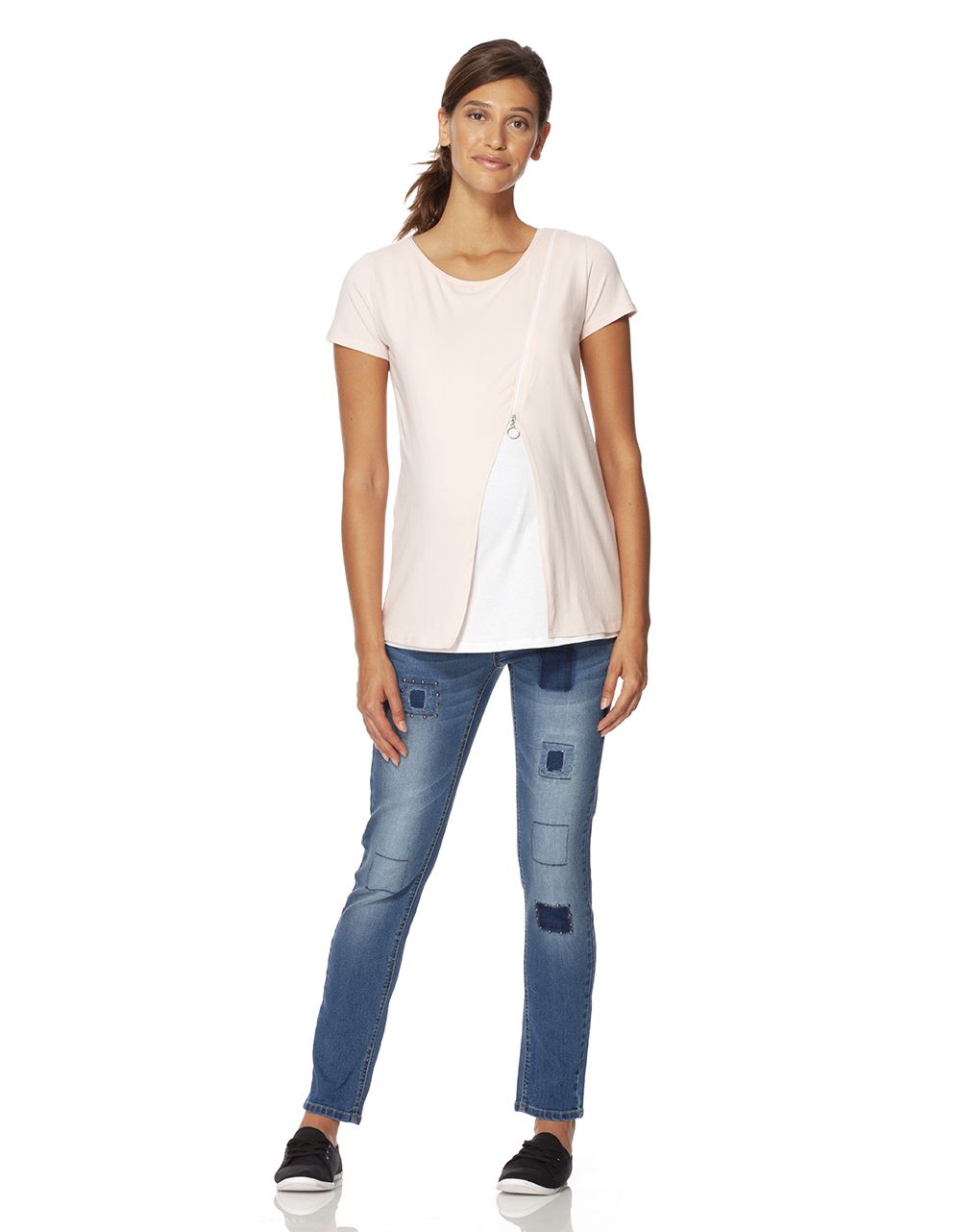 γυναικείο παντελόνι denim με τρουκς - Prénatal