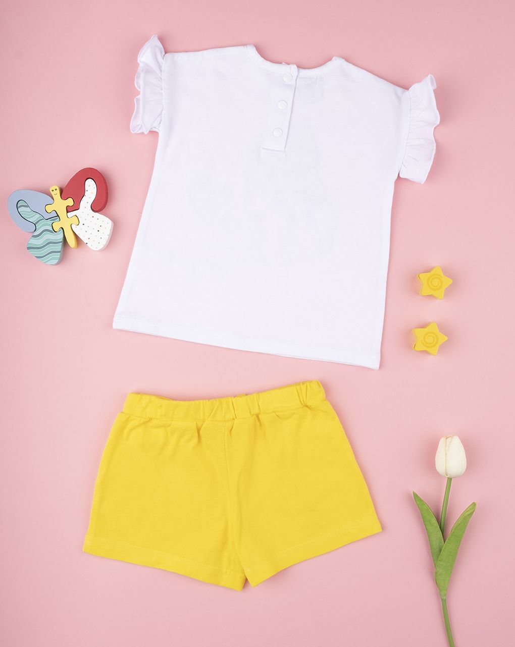 βρεφικό σετ t-shirt και σορτσάκι με τη daisy για κορίτσι - Prénatal