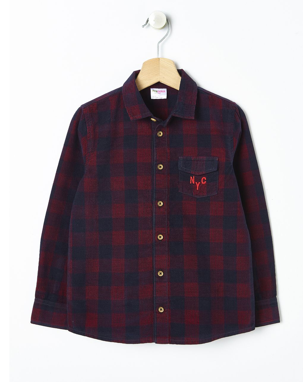 πουκάμισο κοτλέ καρό για αγόρι - Prénatal