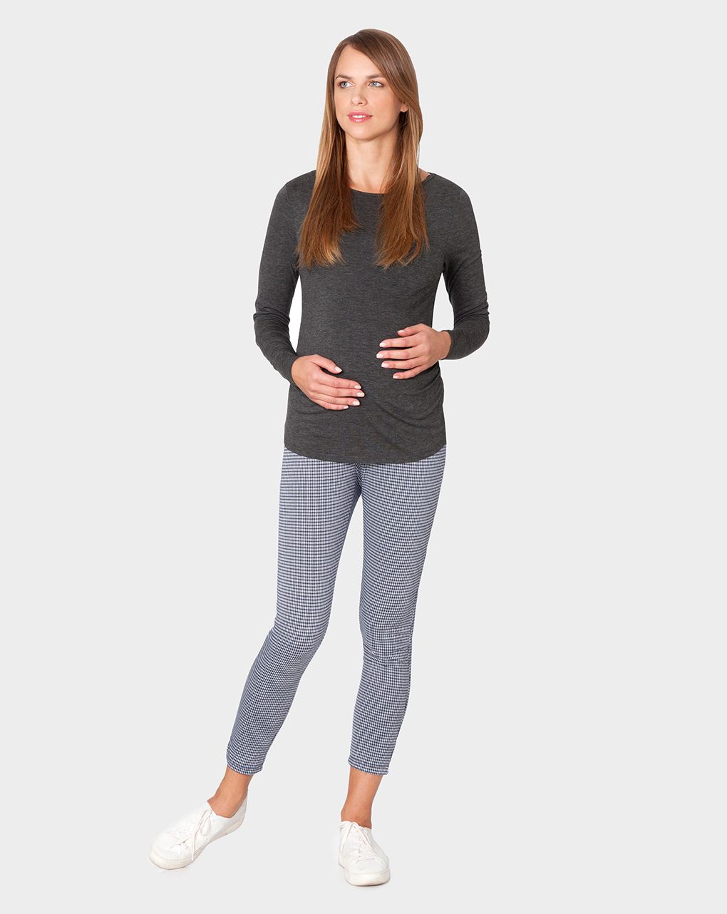 γυναικείο κολάν ζακάρ λευκό-μπλε