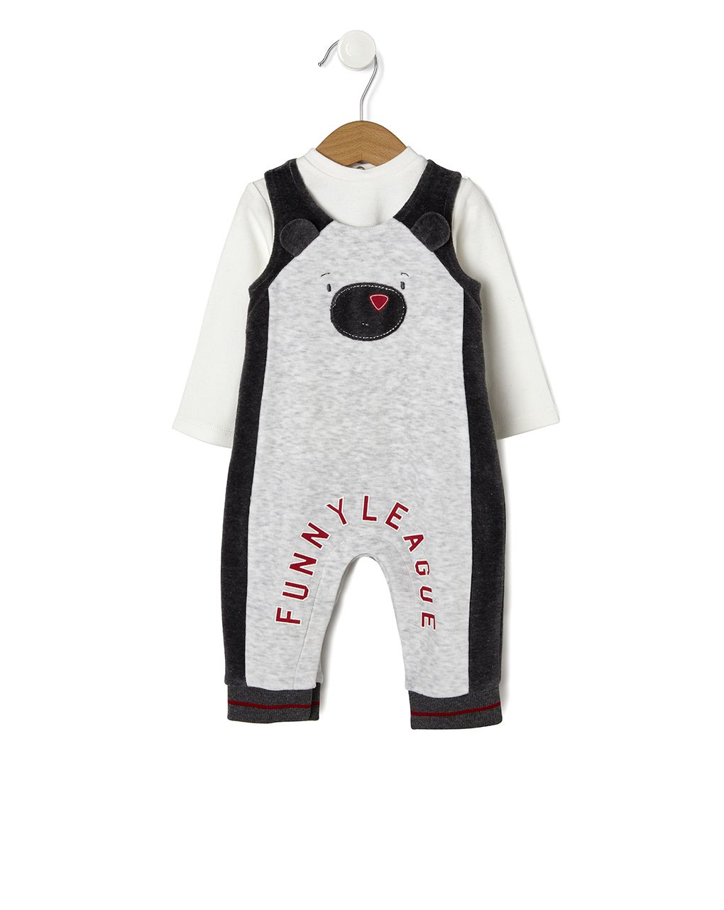 σετ μπλούζα και σαλοπέτα σενίλ με αρκουδάκι για αγόρι - Prénatal