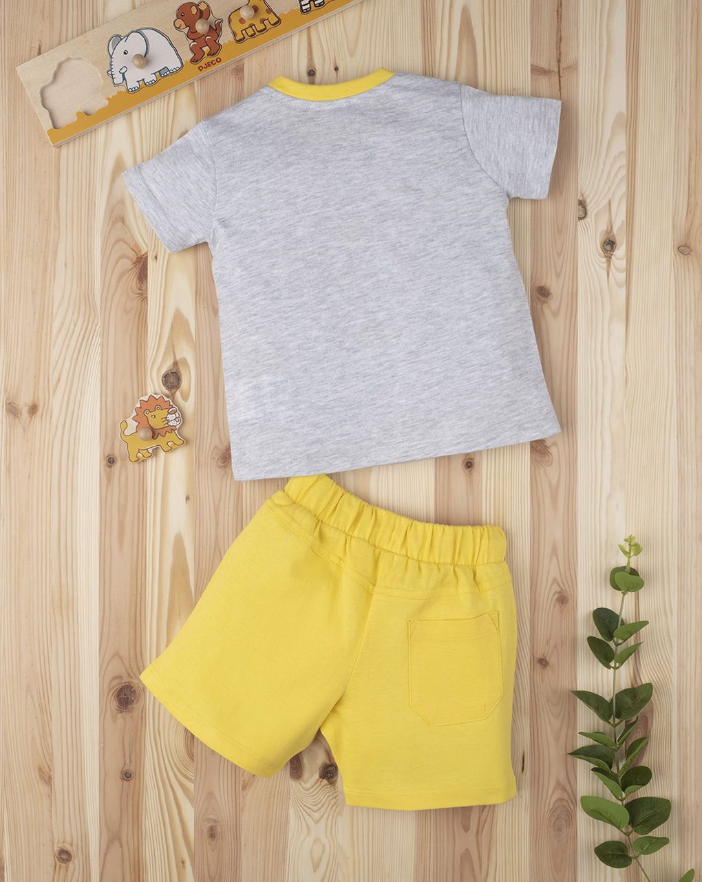 βρεφικό σετ t-shirt και σορτσάκι με ζωάκια για αγόρι - Prénatal