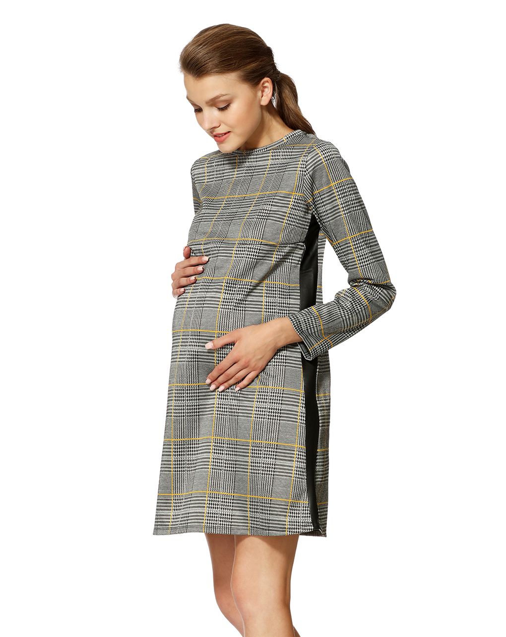 γυναικείο φόρεμα θηλασμού μαύρο-εκρού - Prénatal