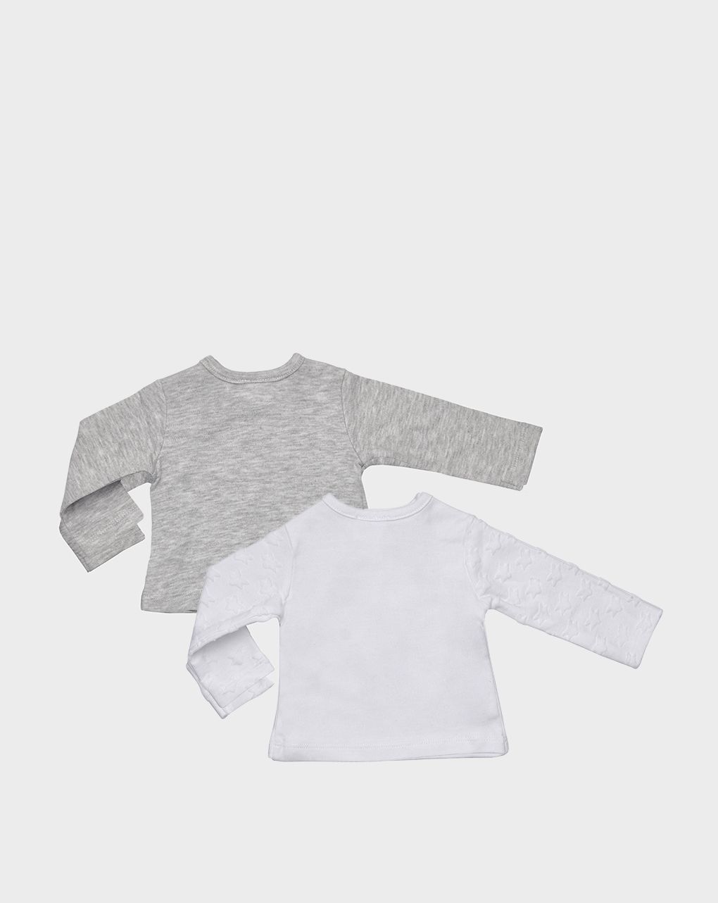 μπλουζάκια x2 λευκό-γκρι unisex - Prénatal