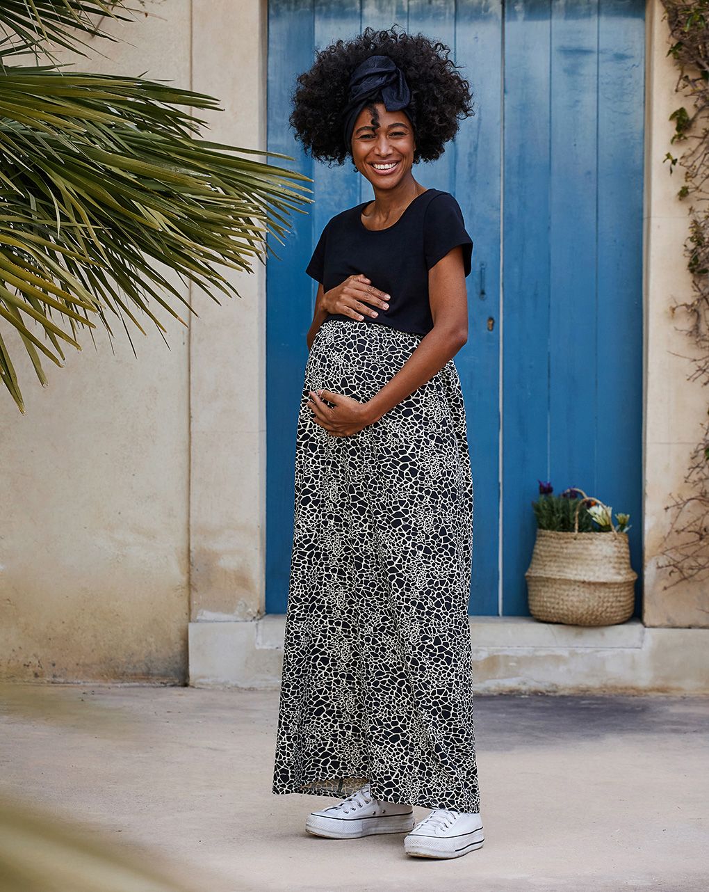 γυναικείο φόρεμα εγκυμοσύνης/θηλασμού μαύρο - Prénatal