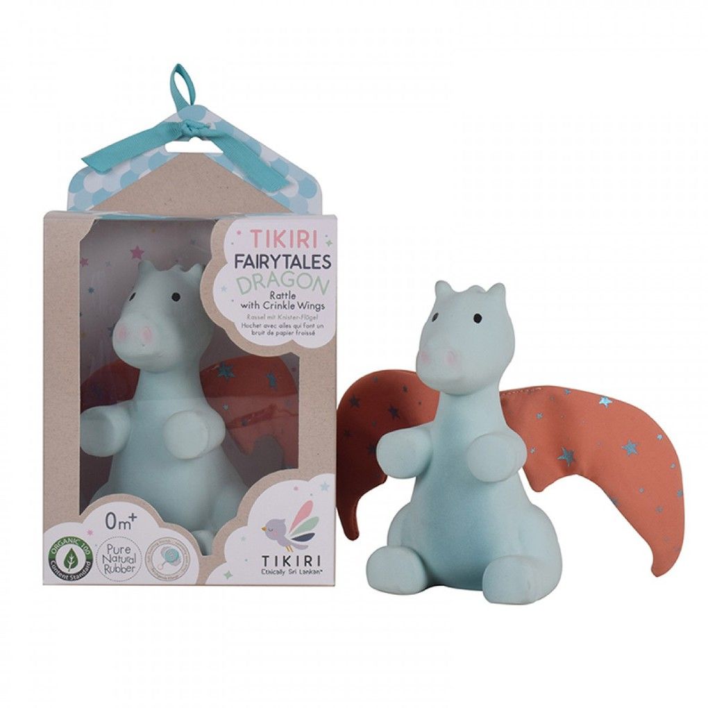 Tikiri toys παιχνίδι μασητικό κουδουνίστρα sunrise dragon - Tikiri Toys