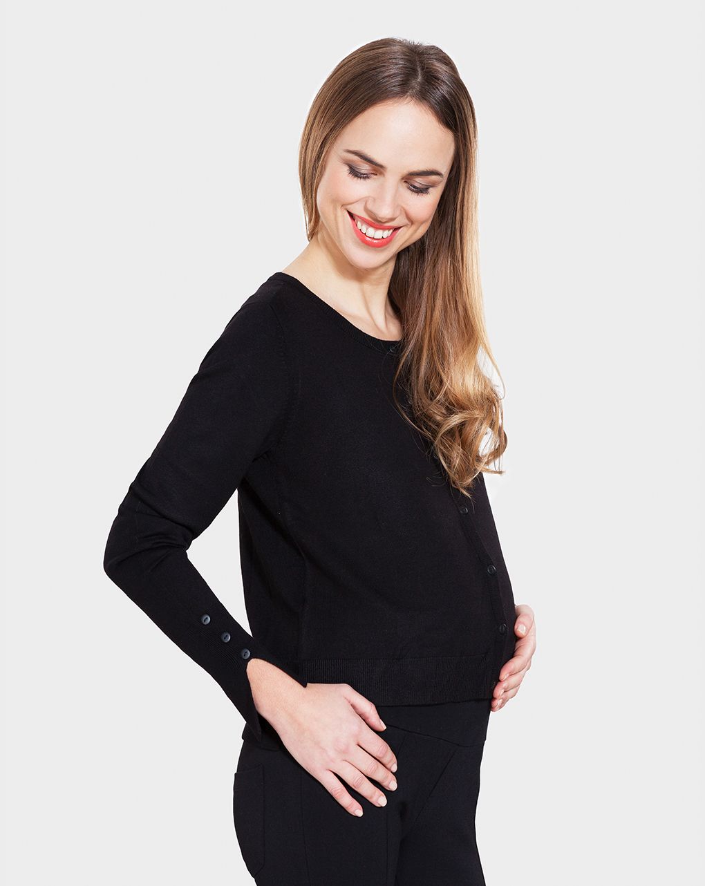 γυναικεία ζακέτα με κουμπιά μαύρη